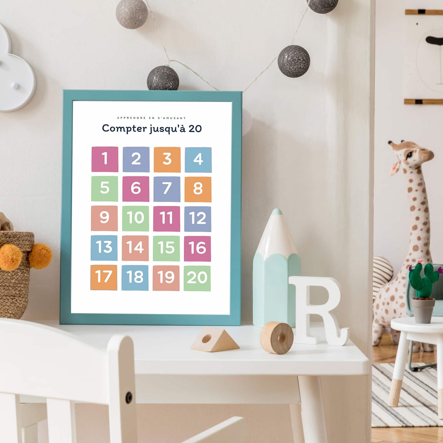 Affiche Apprendre à Compter jusqu'à 20