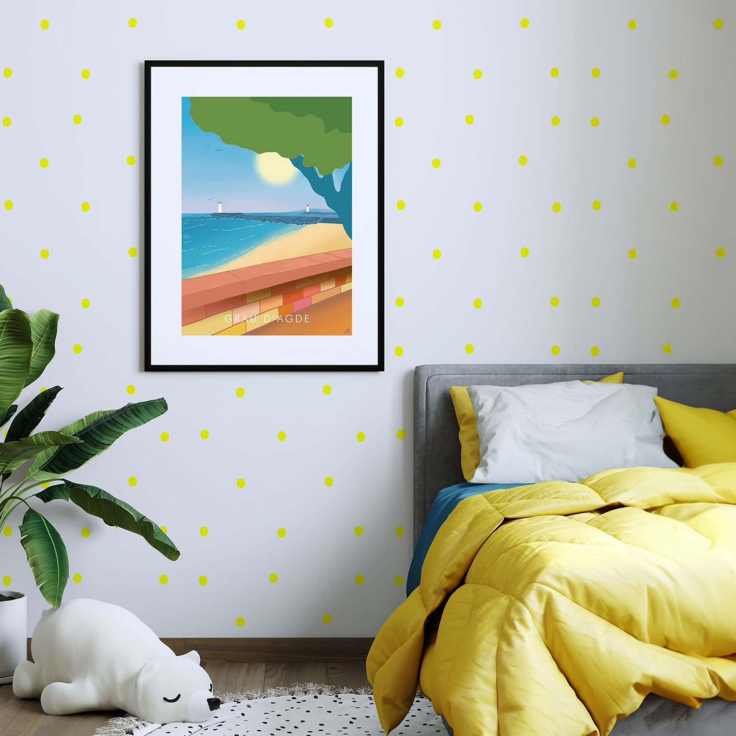 Affiche Grau d'Agde – Décoration Murale Voyage Hérault & Occitanie – Imagine Affiche