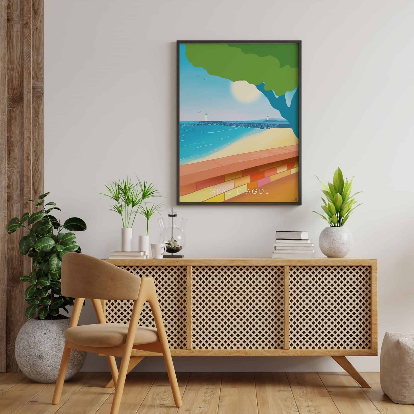 Affiche Grau d'Agde – Décoration Murale Voyage Hérault & Occitanie – Imagine Affiche