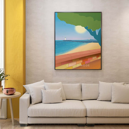 Affiche Grau d'Agde – Décoration Murale Voyage Hérault & Occitanie – Imagine Affiche