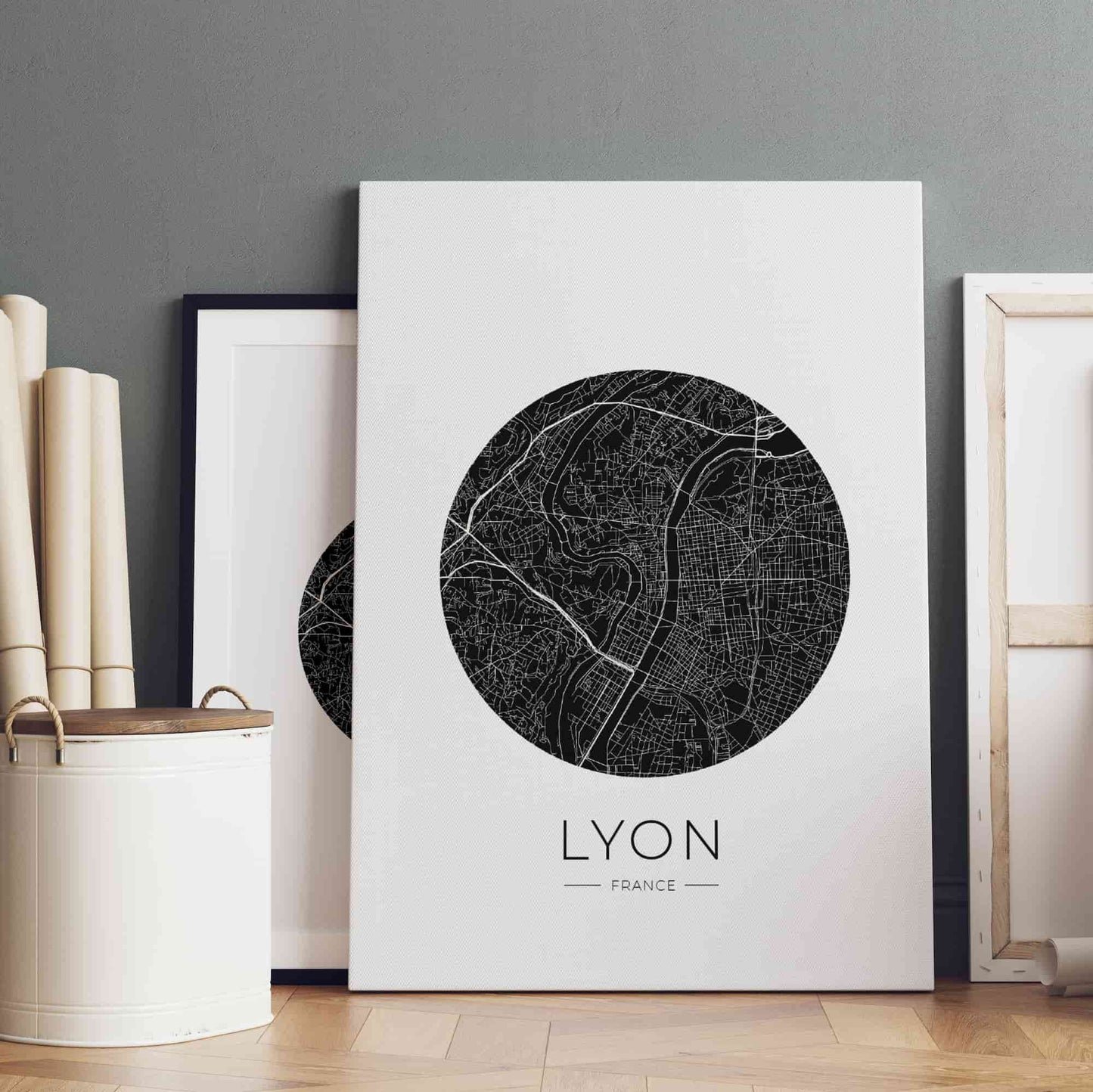 Affiche Lyon City Map - ville de France poster