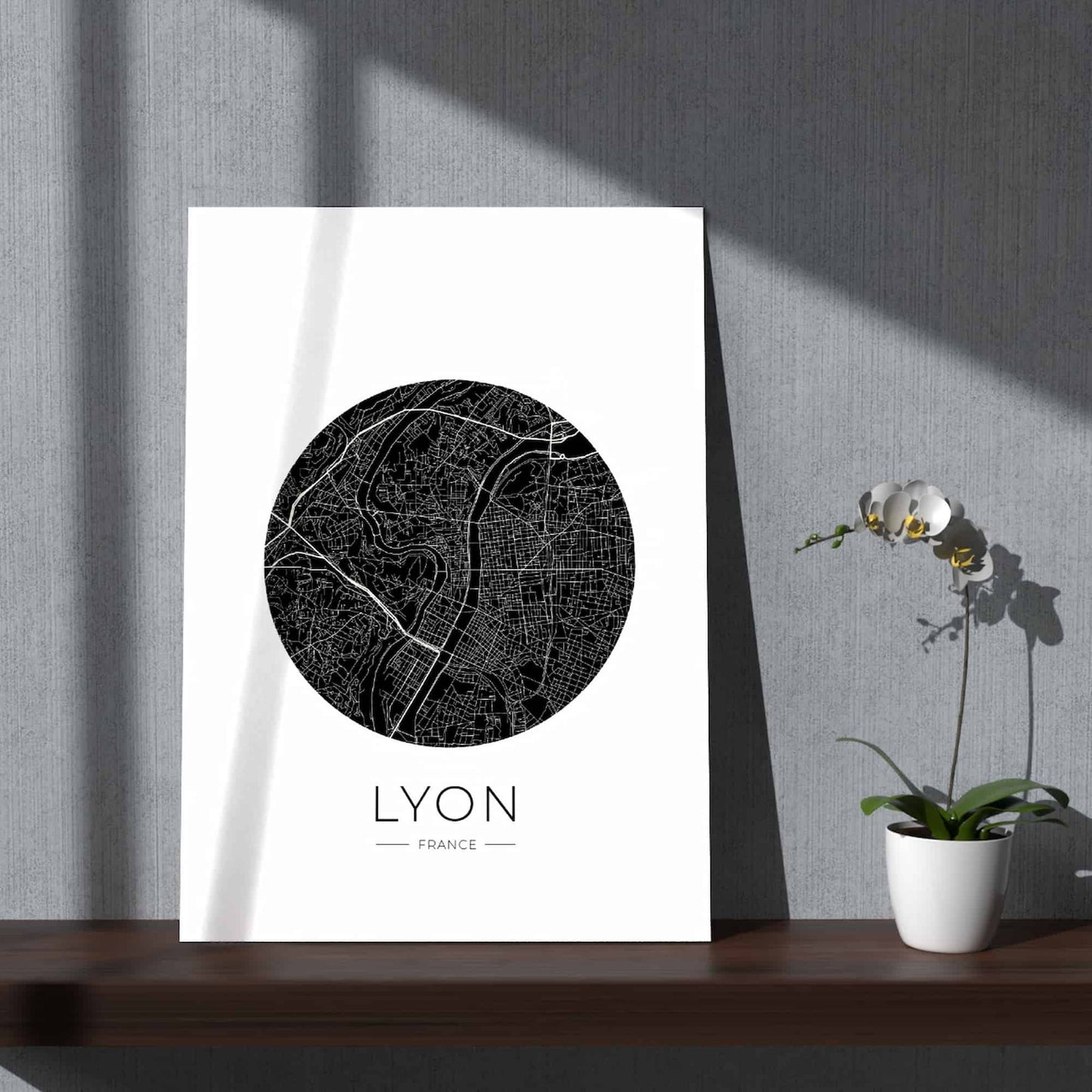 Affiche Lyon City Map - ville de France poster