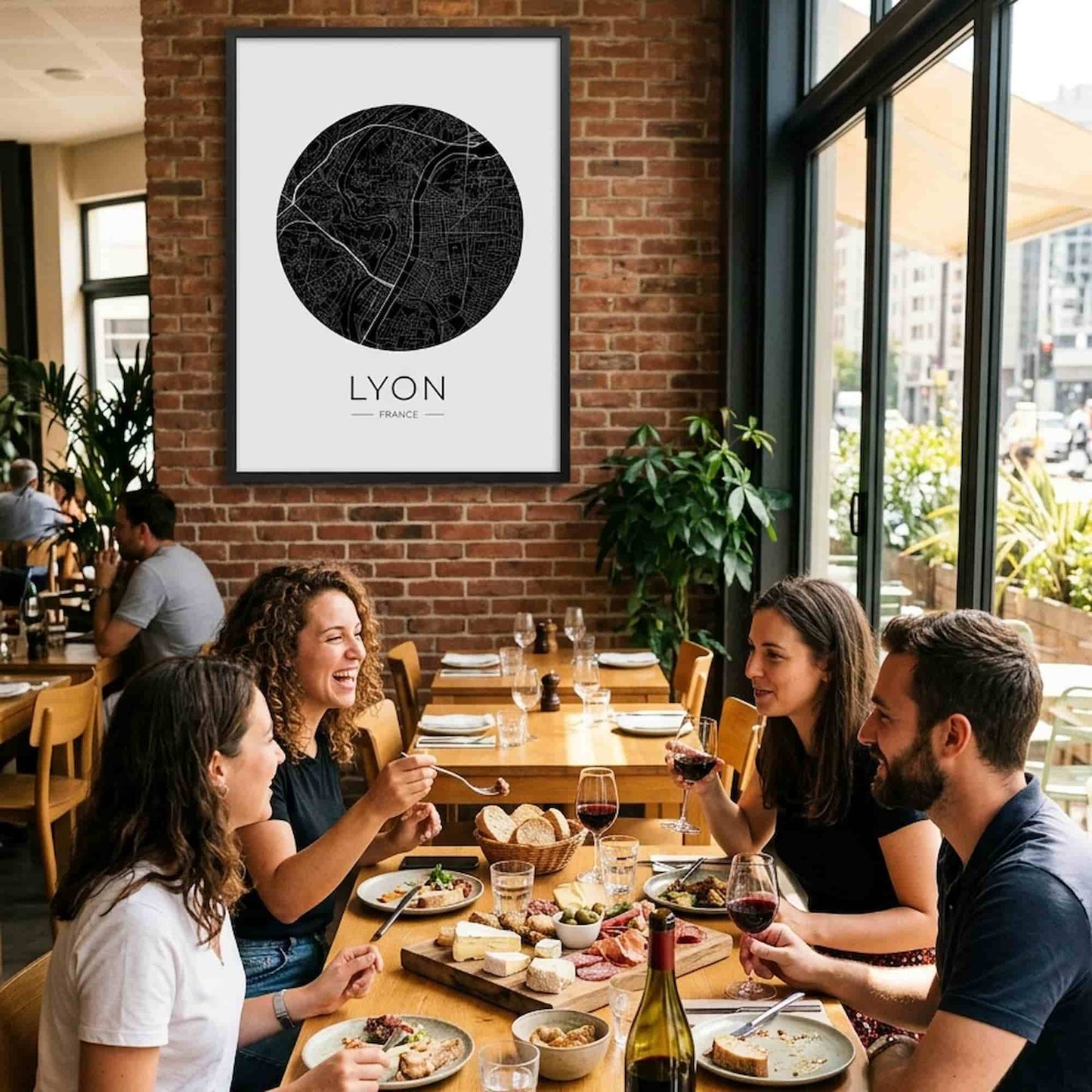 Affiche Lyon City Map - ville de France poster