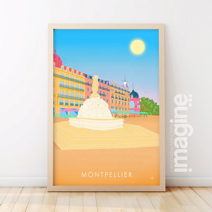 Affiche de Montpellier dans Hérault en France