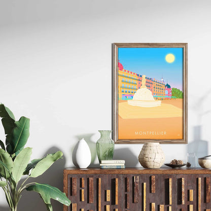 Affiche de Montpellier dans Hérault en France