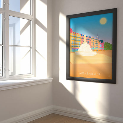 Affiche de Montpellier dans Hérault en France