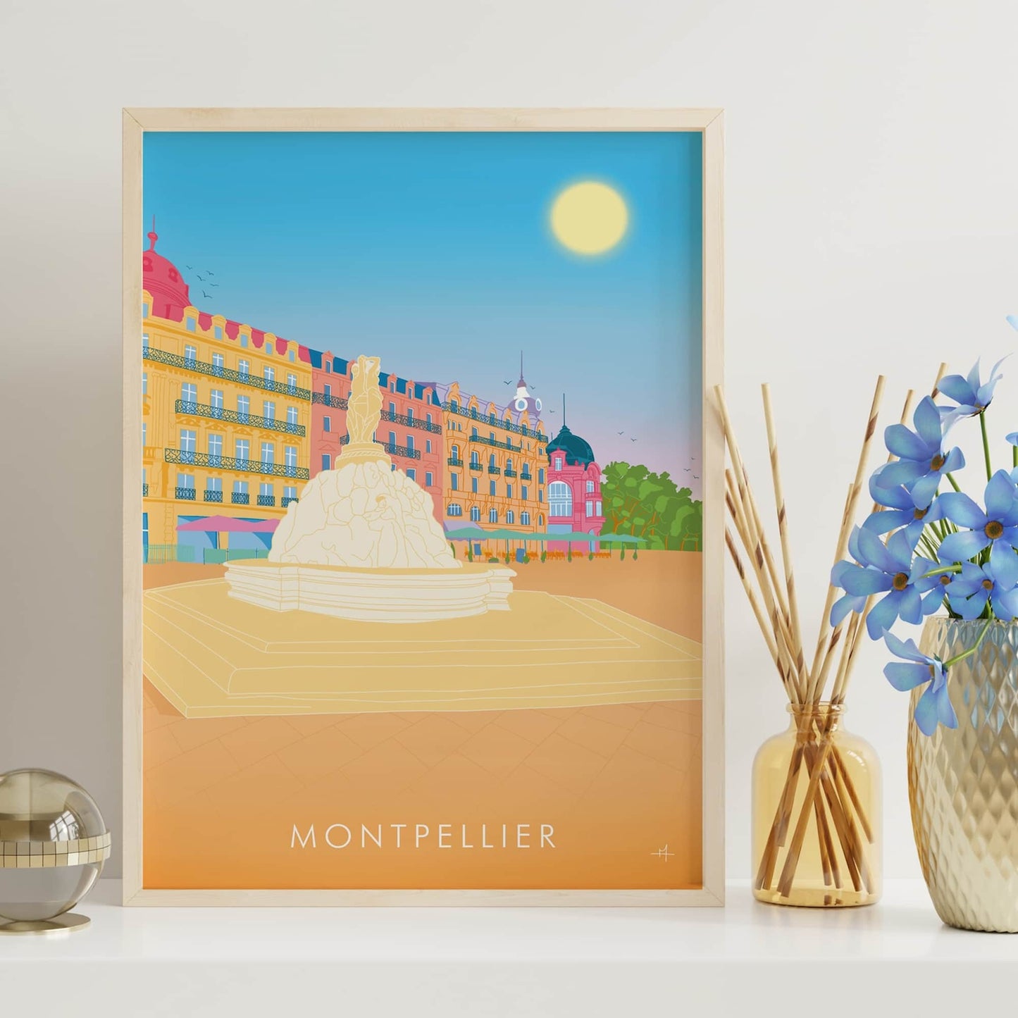 Affiche de Montpellier dans Hérault en France