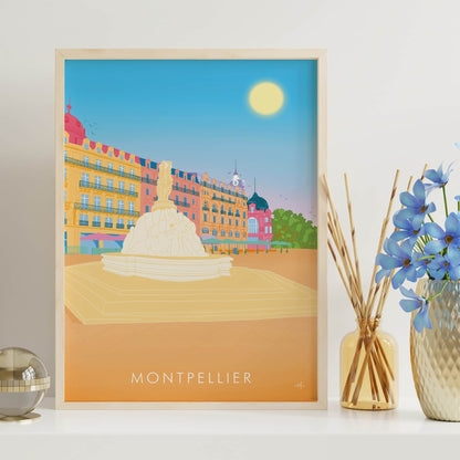 Affiche de Montpellier dans Hérault en France