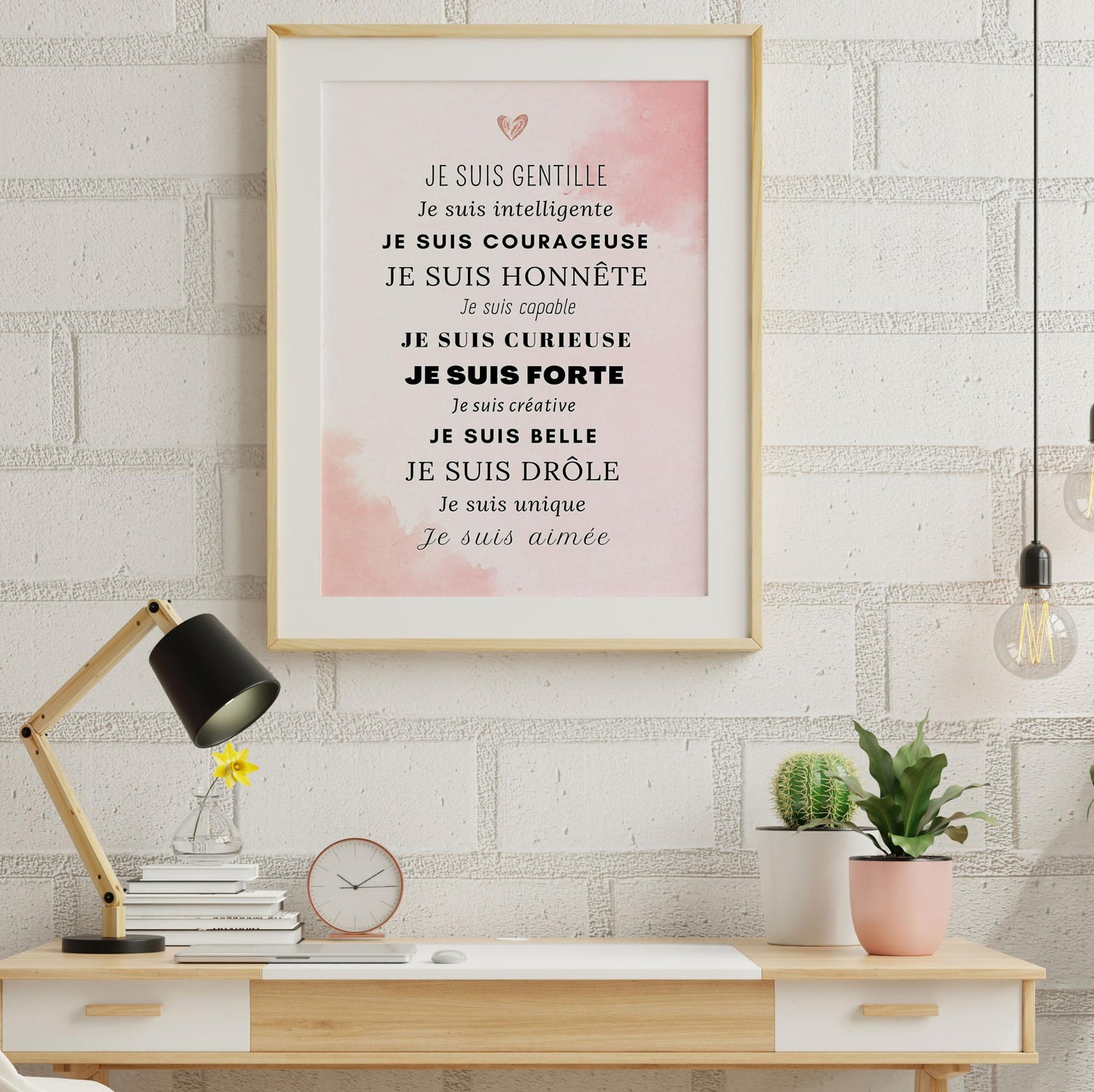 Affiche motivation confiance en soi haute qualité papier premium enfant - Imagine Affiche