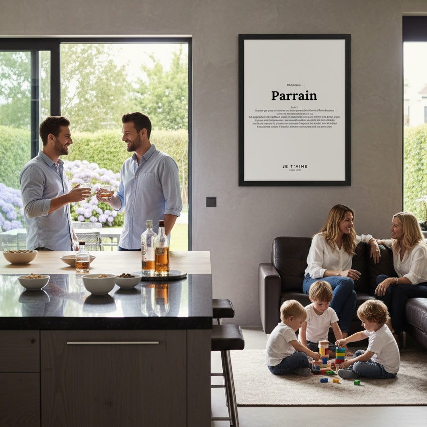 Affiche demande parrain baptême - poster définition touchant et unique