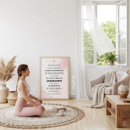 Affiche motivation enfant estime de soi phrases encourageantes personnalisable