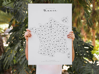 Carte des ventes France entrepreneur - Suivez vos commandes et ventes pour petite entreprise - Map à remplir pour motivation - carte france