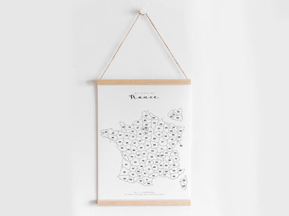 Carte des ventes France entrepreneur - Suivez vos commandes et ventes pour petite entreprise - Map à remplir pour motivation - carte france