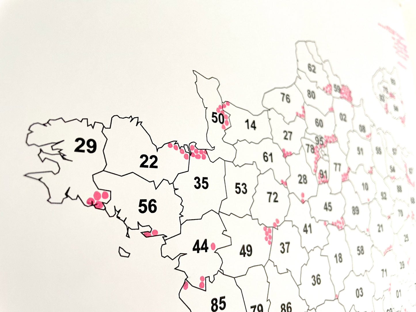 Carte des ventes France entrepreneur - Suivez vos commandes et ventes pour petite entreprise - Map à remplir pour motivation - carte france