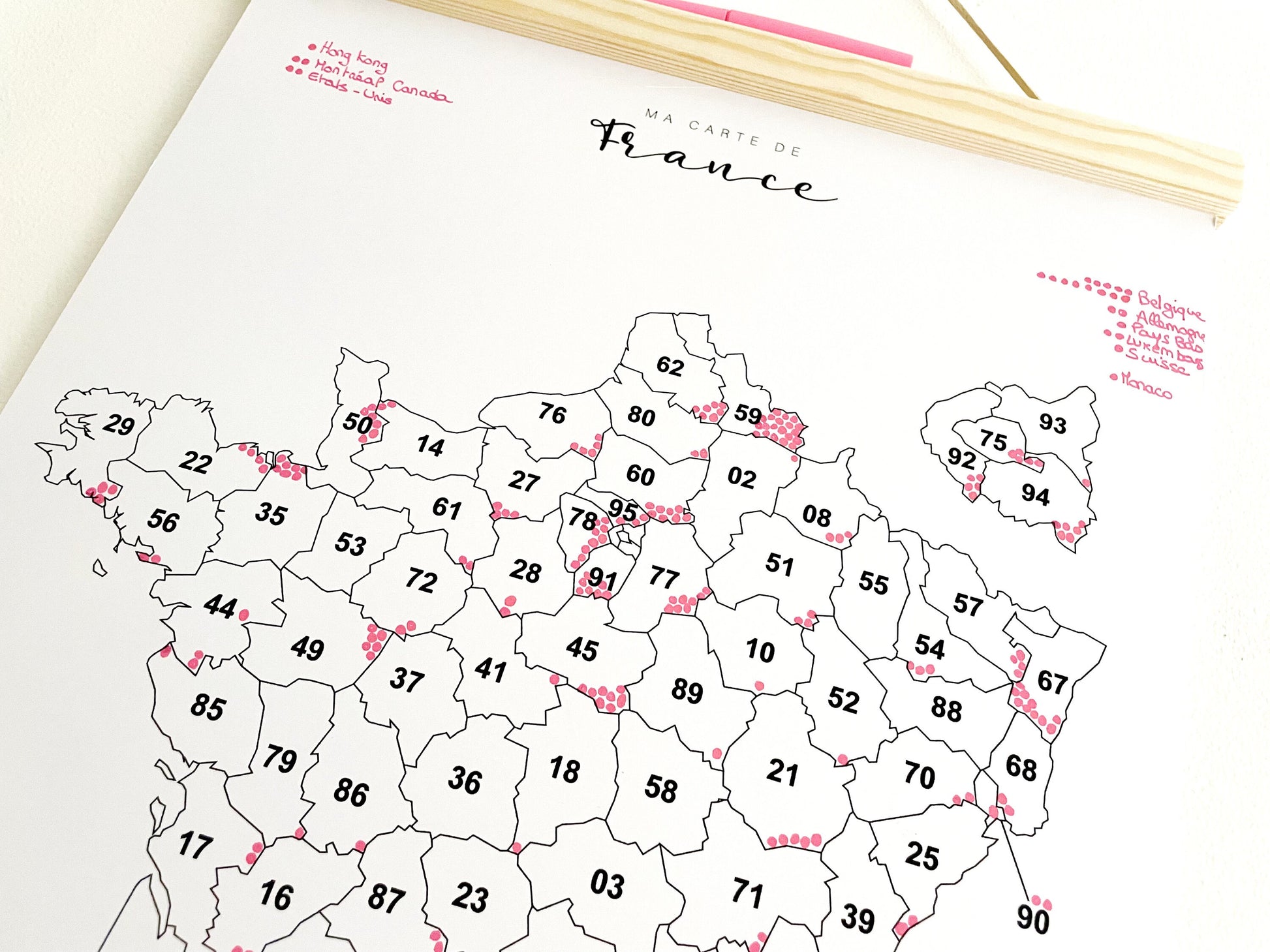 Carte des ventes France entrepreneur - Suivez vos commandes et ventes pour petite entreprise - Map à remplir pour motivation - carte france