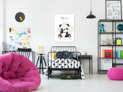 Affiche de naissance personnalisée "Panda" - Affiche bébé souvenir - Prénom, poids, taille et heure - Cadeau naissance anniversaire bebe