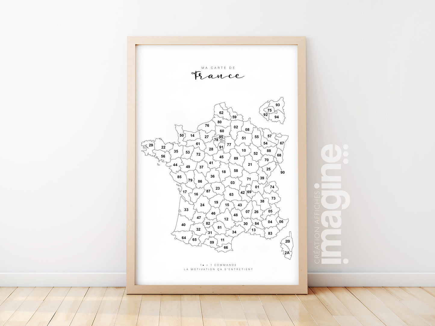 Carte des ventes France entrepreneur - Suivez vos commandes et ventes pour petite entreprise - Map à remplir pour motivation - carte france