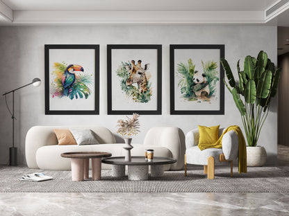 Affiche Toucan style Aquarelle - Ajoutez une Touche de Magie de la Jungle à Votre Décoration