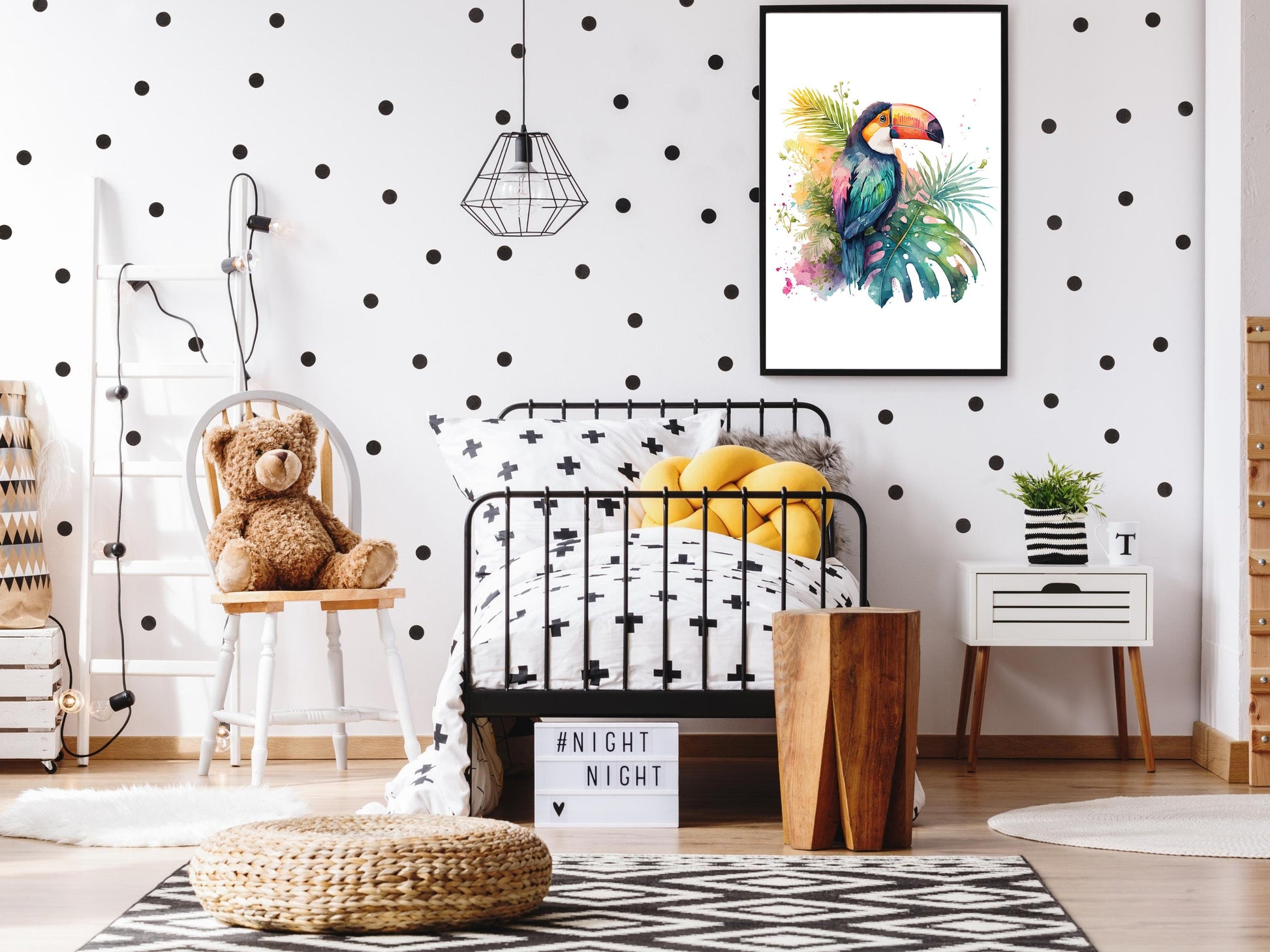 Affiche Toucan style Aquarelle - Ajoutez une Touche de Magie de la Jungle à Votre Décoration