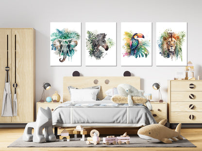 Affiche Toucan style Aquarelle - Ajoutez une Touche de Magie de la Jungle à Votre Décoration