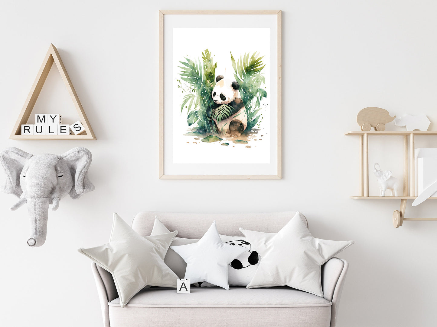 Affiche Panda style Aquarelle - Ajoutez une Touche de Magie de la Jungle à Votre Décoration