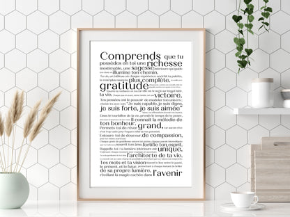 Affiche de Motivation "Richesse Intérieure"