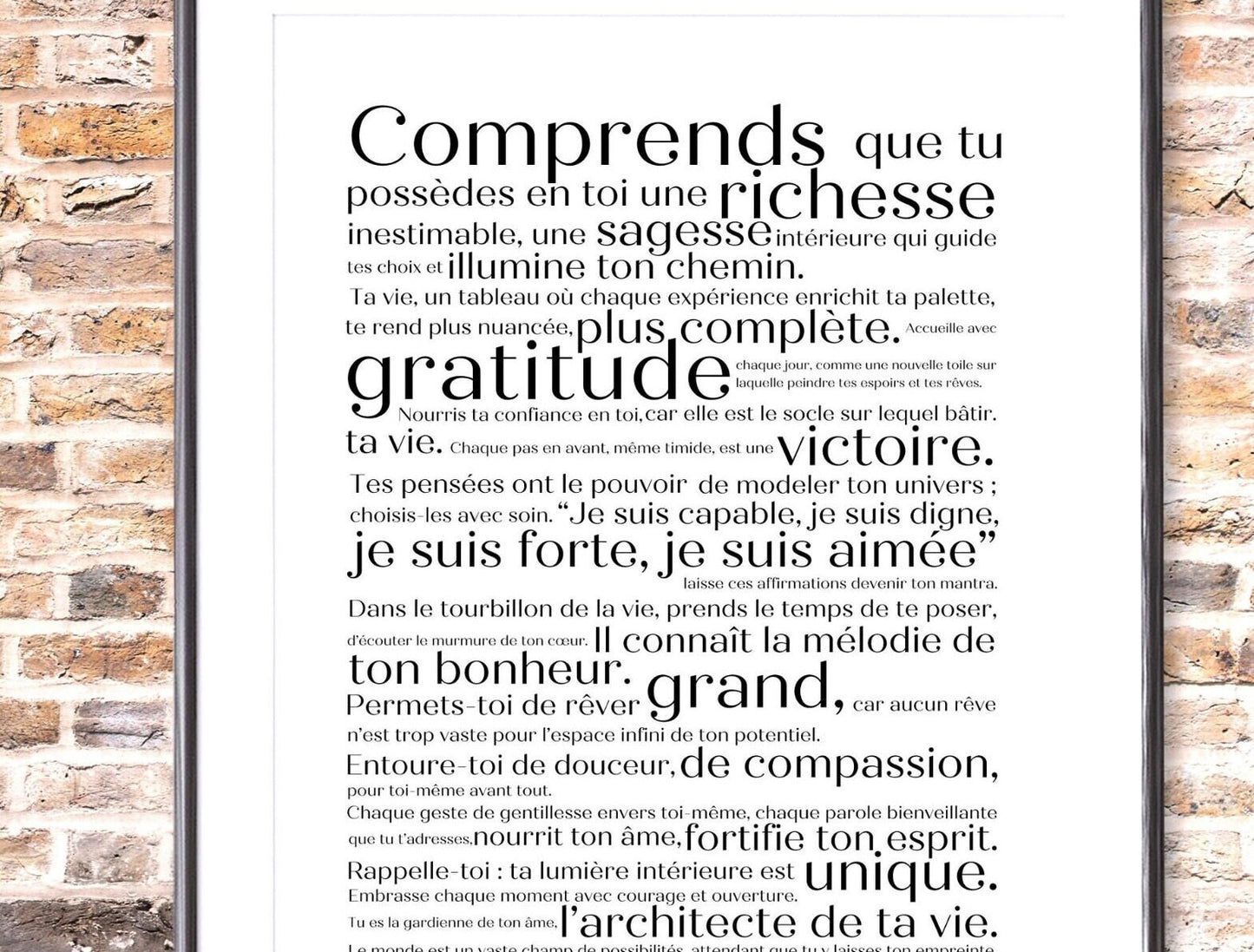 Affiche de Motivation "Richesse Intérieure"