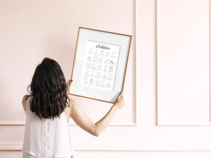 Affiche "Nous en 25 Dates" – Souvenirs uniques pour célébrer votre histoire d'amour