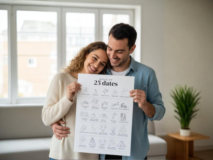 Affiche "Nous en 25 Dates" – Souvenirs uniques pour célébrer votre histoire d'amour