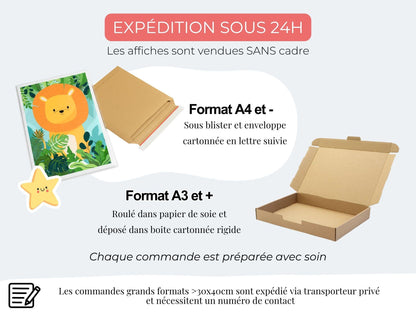 Affiche positive enfant “Tu es toi” | Poster motivationnel chambre bébé | Décoration murale éducative arc-en-ciel, baleine, fusée, nuages