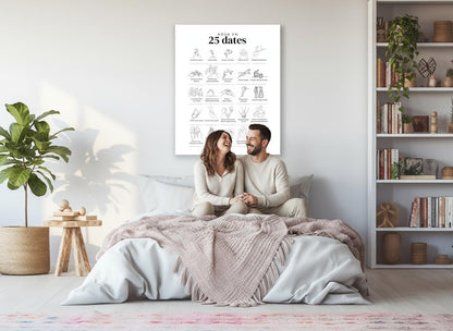 Affiche "Nous en 25 Dates" – Souvenirs uniques pour célébrer votre histoire d'amour