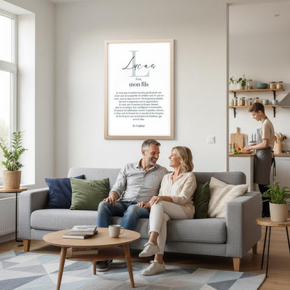 Affiche "lettre à mon enfant" "à mon fils" dire je t'aime avec ce poster motivation et affirmation positive