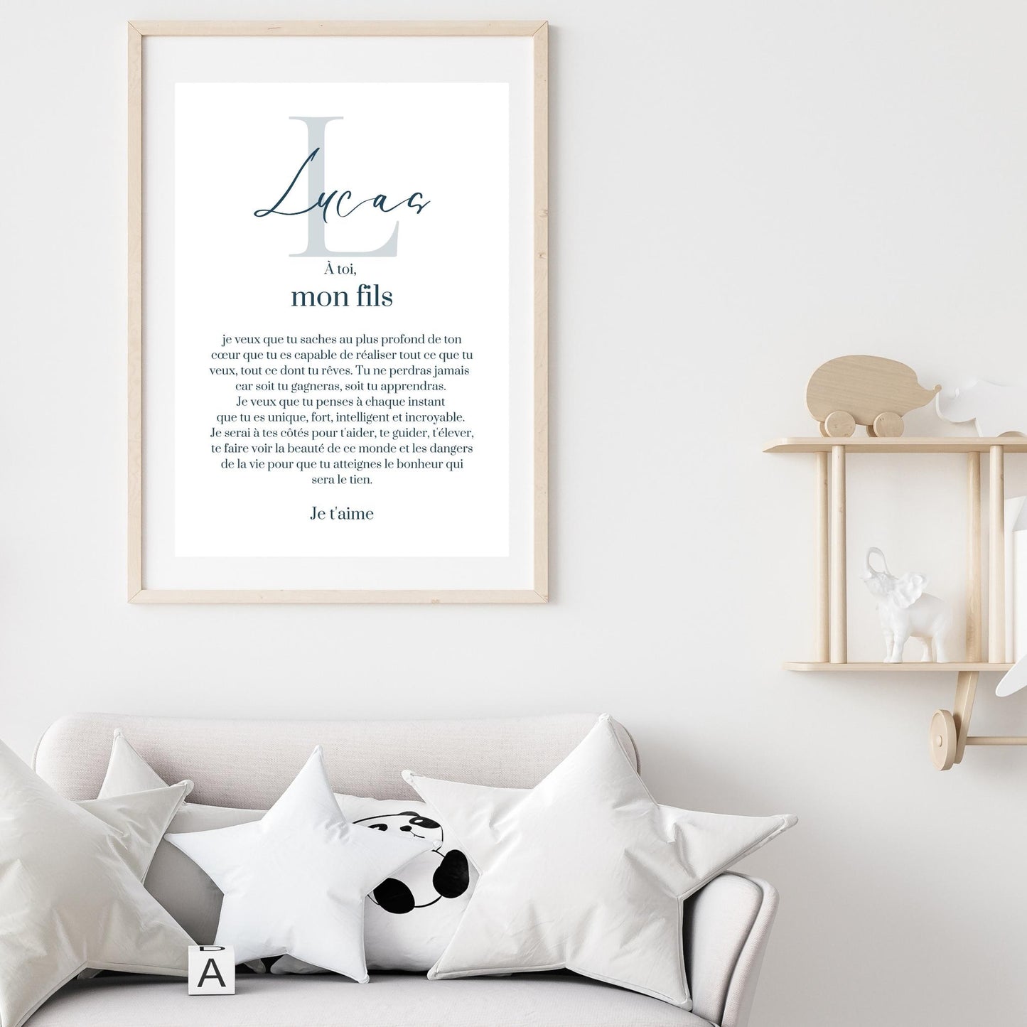 Affiche "lettre à mon enfant" "à mon fils" dire je t'aime avec ce poster motivation et affirmation positive