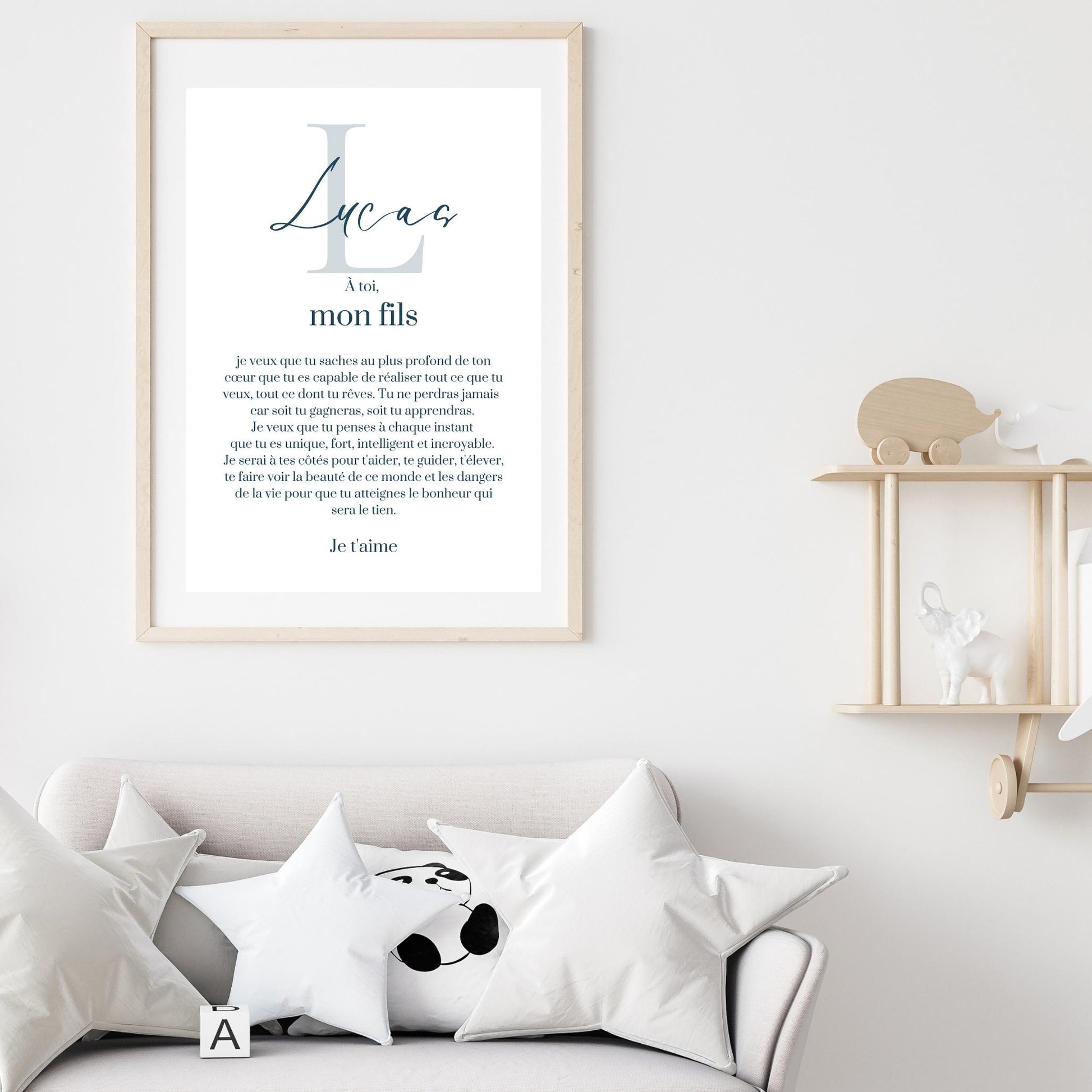 Affiche "lettre à mon enfant" "à mon fils" dire je t'aime avec ce poster motivation et affirmation positive