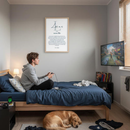 Affiche "lettre à mon enfant" "à mon fils" dire je t'aime avec ce poster motivation et affirmation positive