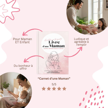 Livre à remplir pour maman – Journal de souvenirs guidé – Cadeau émouvant Fête des Mères, grossesse, bébé