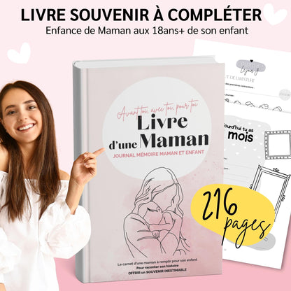 Livre à remplir pour maman – Journal de souvenirs guidé – Cadeau émouvant Fête des Mères, grossesse, bébé