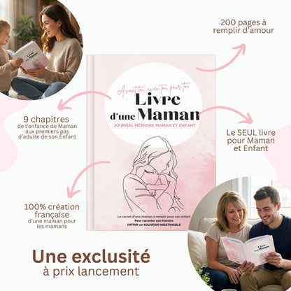Livre à remplir pour maman – Journal de souvenirs guidé – Cadeau émouvant Fête des Mères, grossesse, bébé