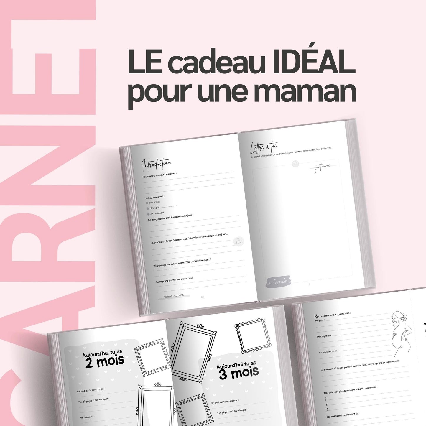 Livre à remplir pour maman – Journal de souvenirs guidé – Cadeau émouvant Fête des Mères, grossesse, bébé