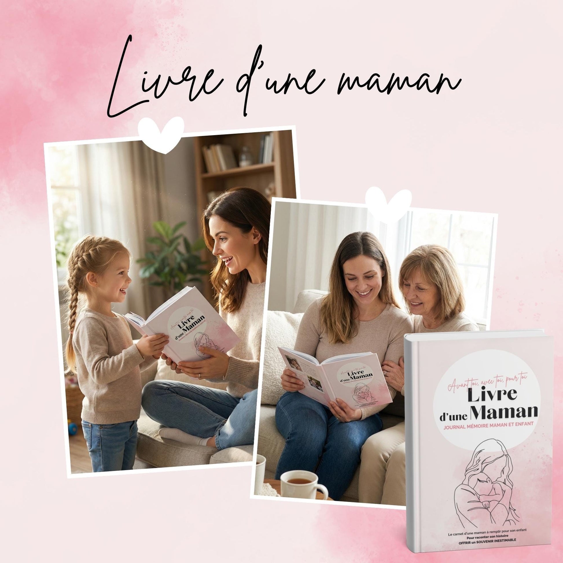 Livre à remplir pour maman – Journal de souvenirs guidé – Cadeau émouvant Fête des Mères, grossesse, bébé