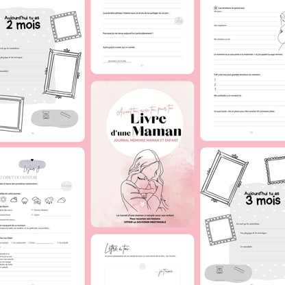 Livre à remplir pour maman – Journal de souvenirs guidé – Cadeau émouvant Fête des Mères, grossesse, bébé