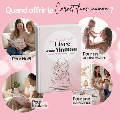 Livre à remplir pour maman – Journal de souvenirs guidé – Cadeau émouvant Fête des Mères, grossesse, bébé