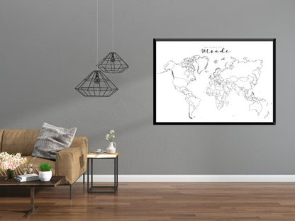 Carte du monde pour entrepreneur ou voyageur