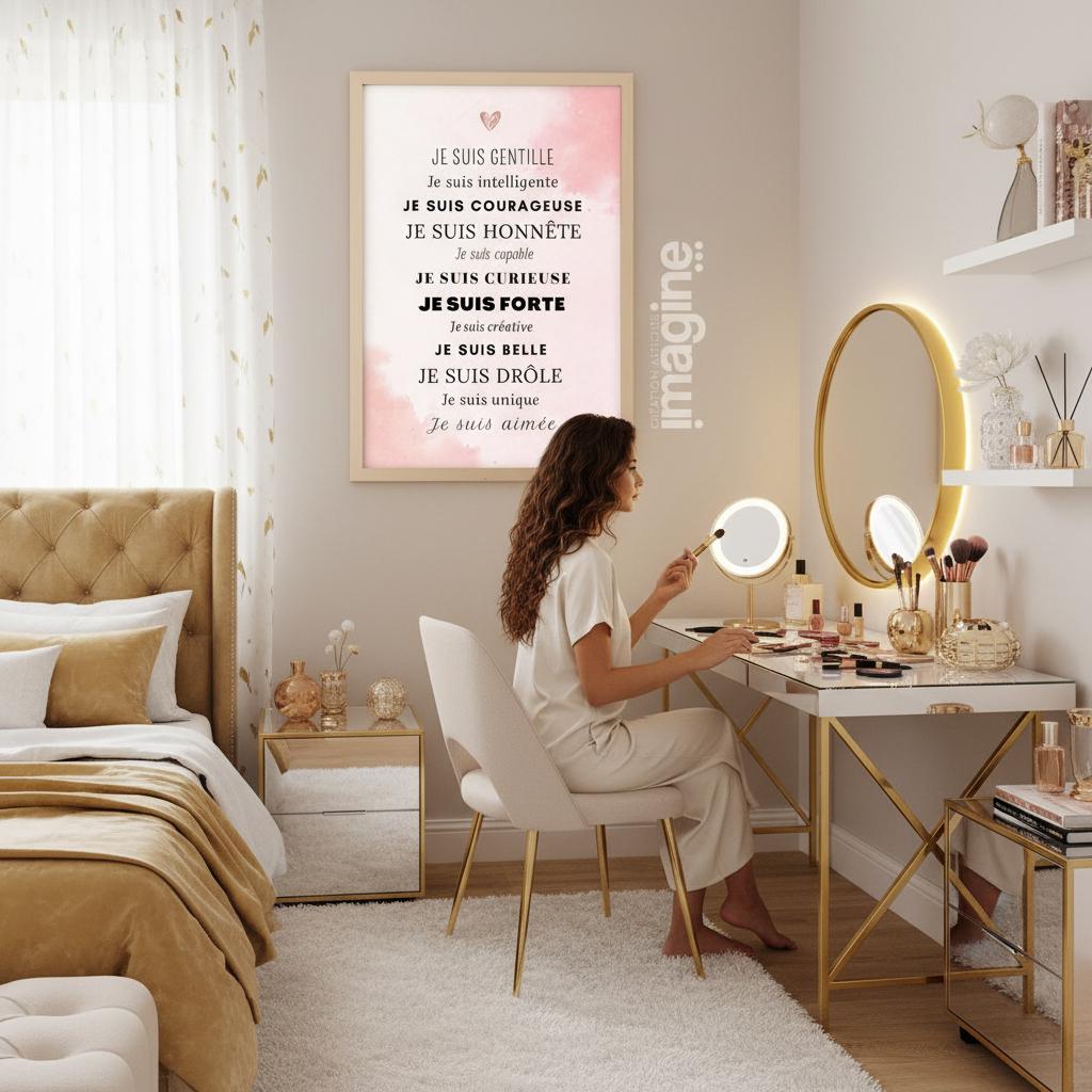 Affiche motivation personnalisable prénom phrases encourageantes enfant garçon fille
