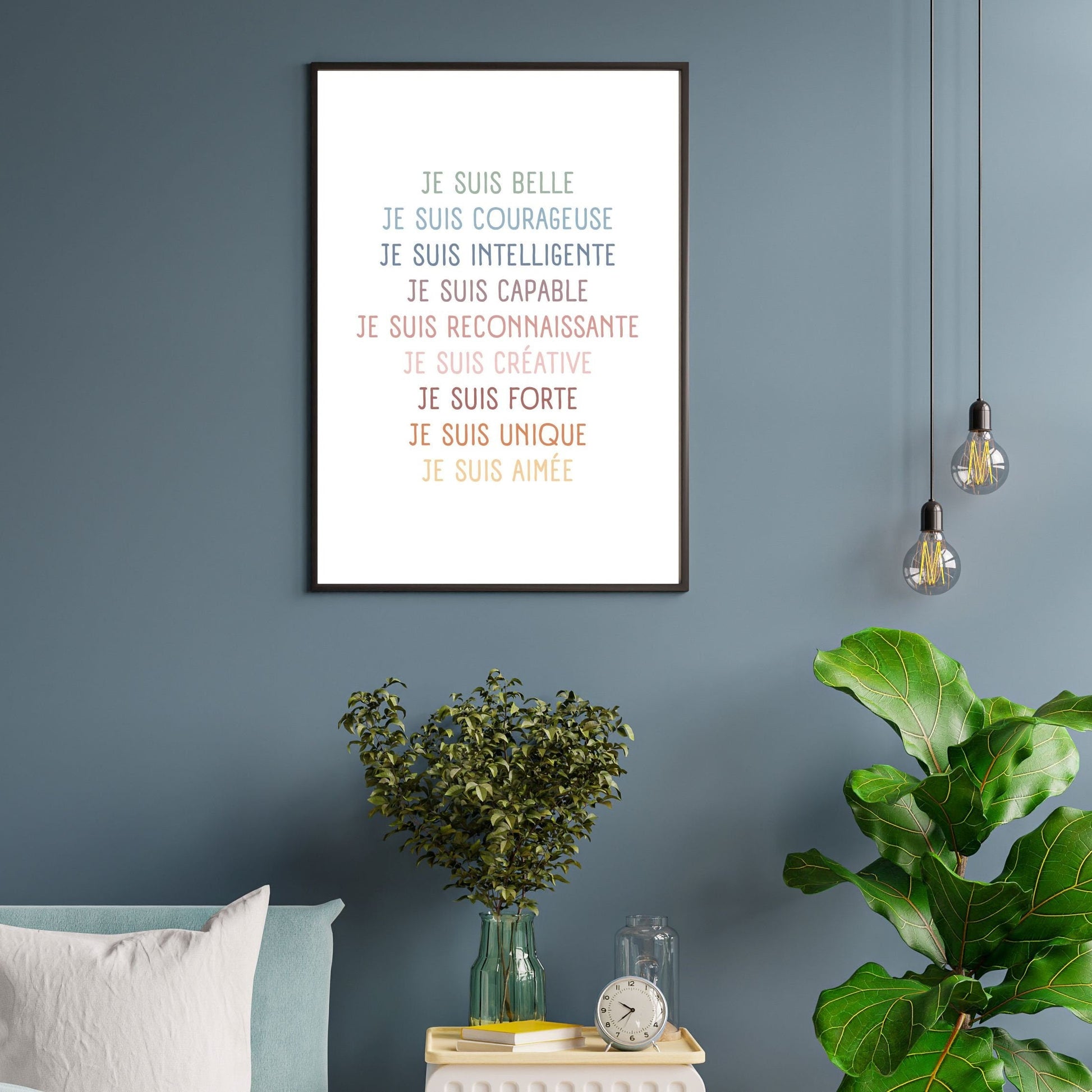 Affiche Je Suis rituel quotidien confiance positivité enfant