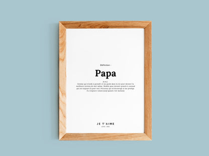 Affiche définition Papa