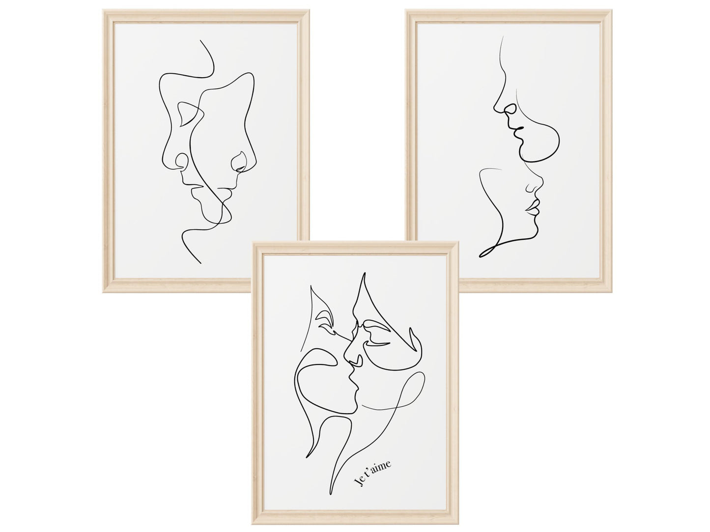 Affiches couple decoration love - line art moderne ligne amour