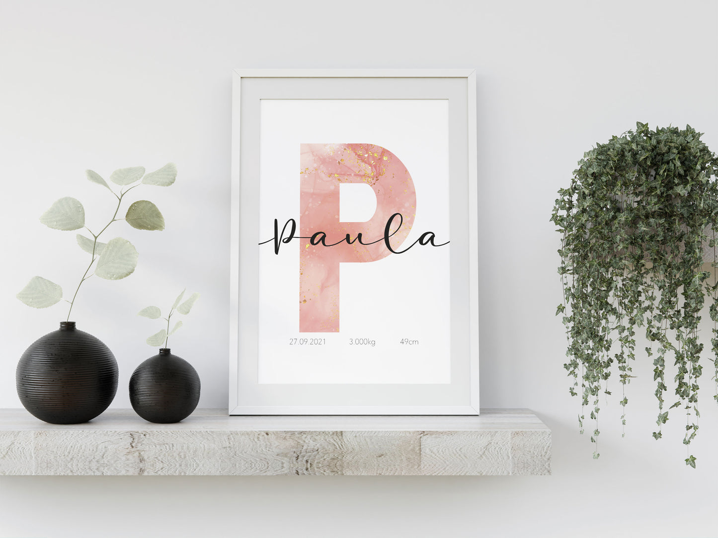 Customizable first name initial letter poster