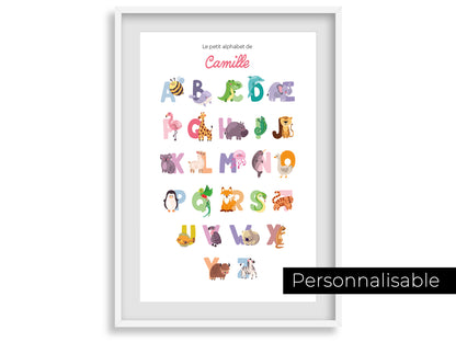 Customizable Animals Alphabet Poster