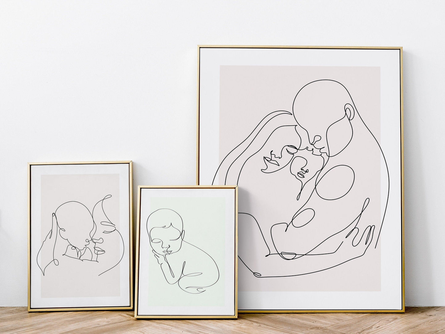 Affiche bébé personnalisable - Line art bébé baby - Décoration salon moderne et design - Fête des mère - Cadeau naissance - Imagine.affiche